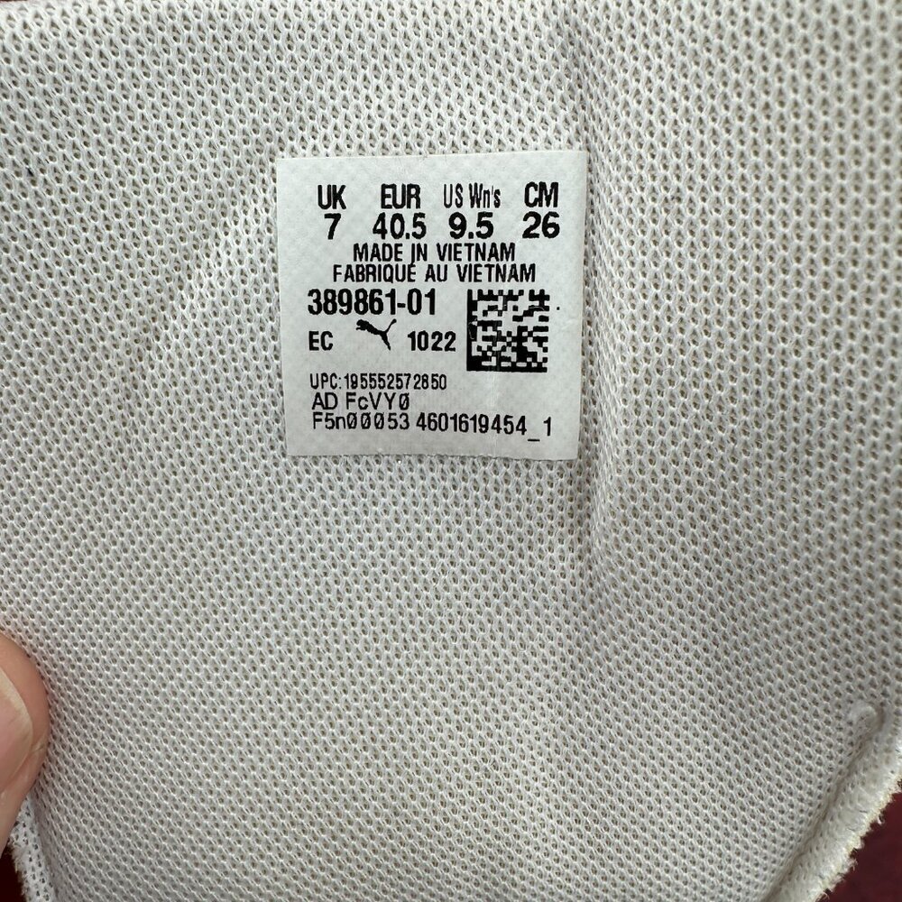 PUMA WOMEN'S MAYZE THRIFTED PLATFORM SNEAKERS, WHITE & GRAY, SIZE 9.5, 26 cm - Picture 7 of 10